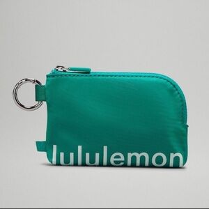 lululemon athletica Teal Zip Key Ring Pouch